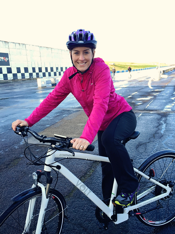 Gadget Show presenter Amy Williams on the Continental electric bike