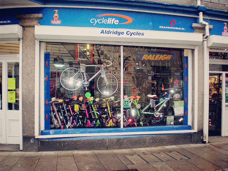Aldridge bike shop front