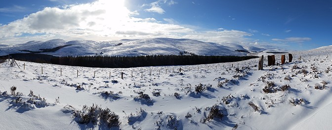 Panoramic of the Cairngorms