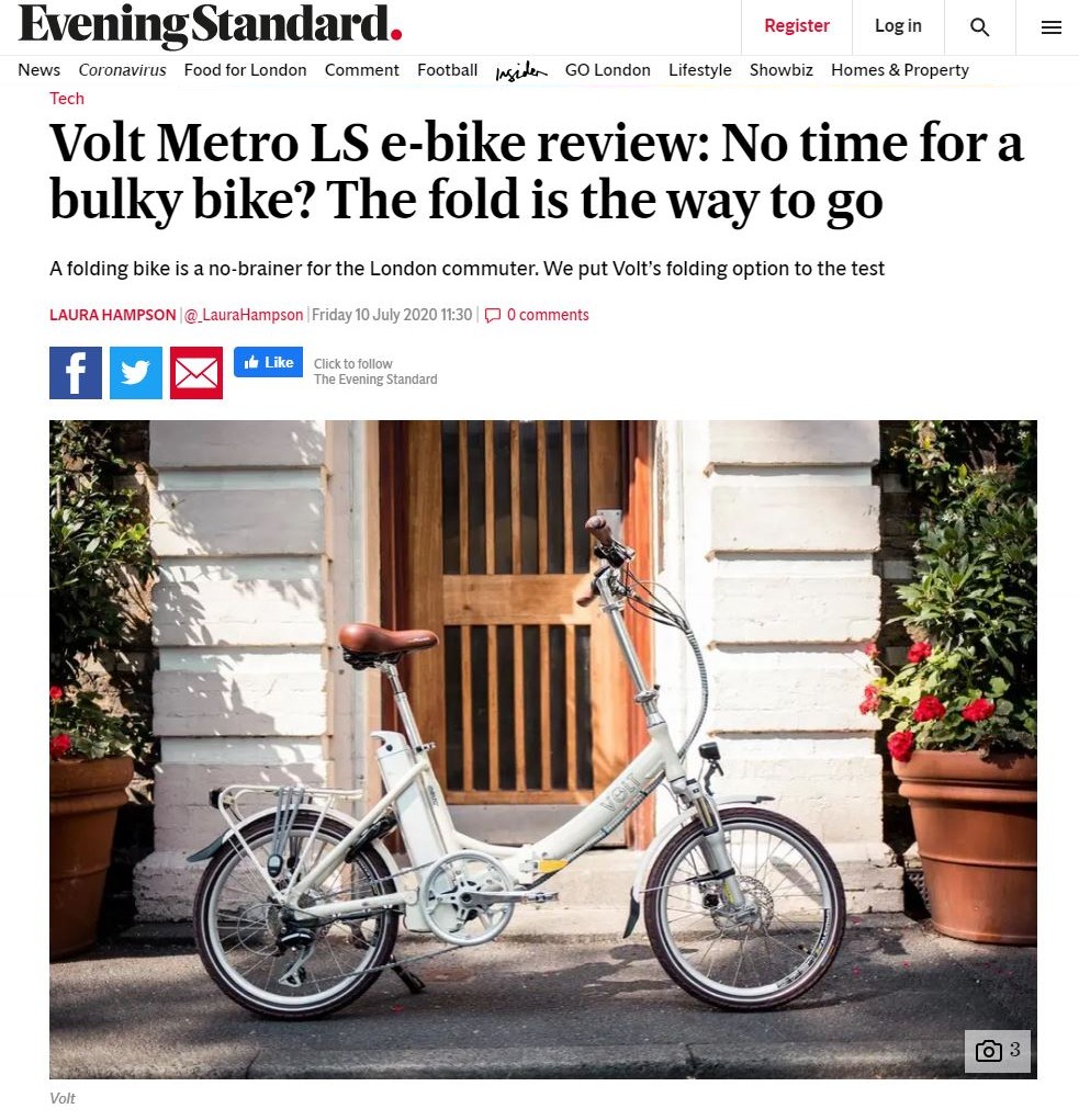 Evening Standard Metro LS Review article screenshot