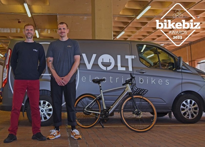 VOLT directors with London electric bike
