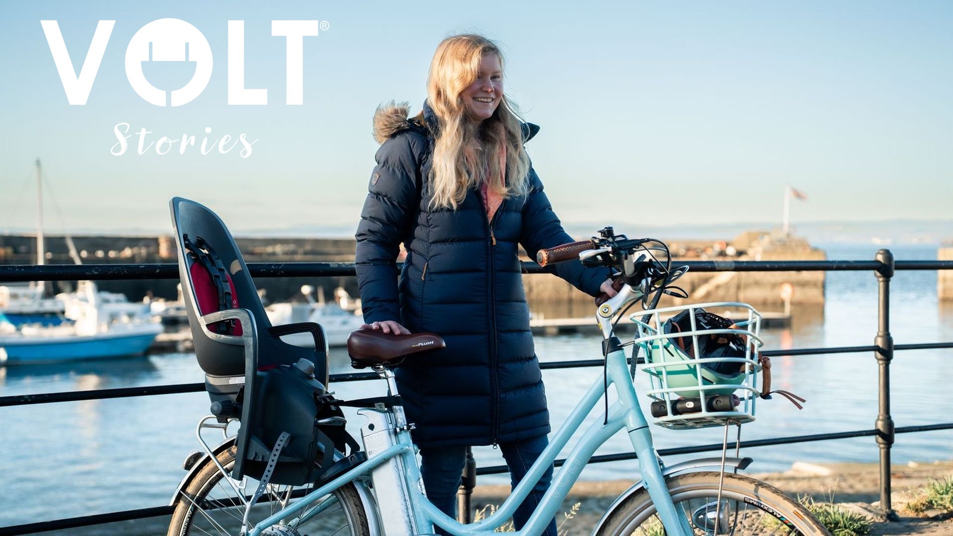 Claire on her Volt Kensington electric bike